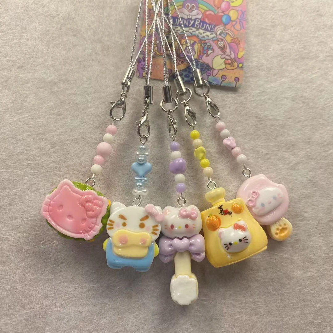 （扣号链接）可可爱爱树脂手机链diy挂件钥匙链