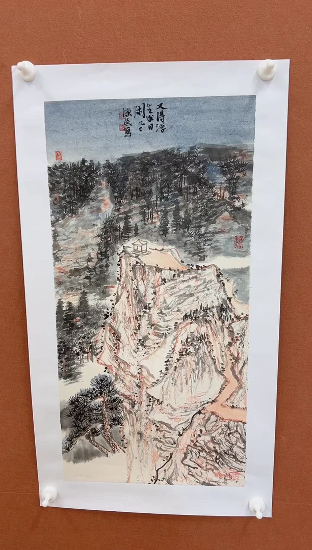 国画尤德民2平尺斗方山水