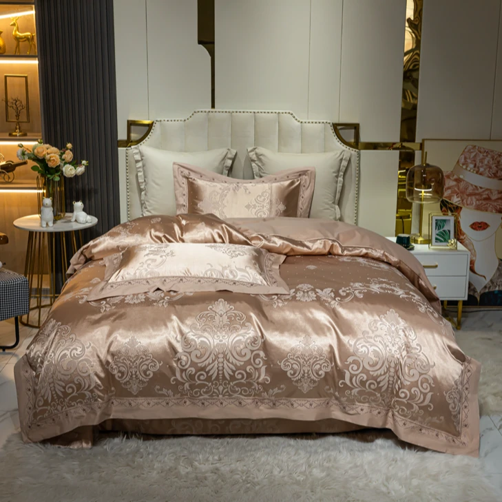 新款绣花提花竹纤维枕套丝滑单人高档欧式轻奢枕头