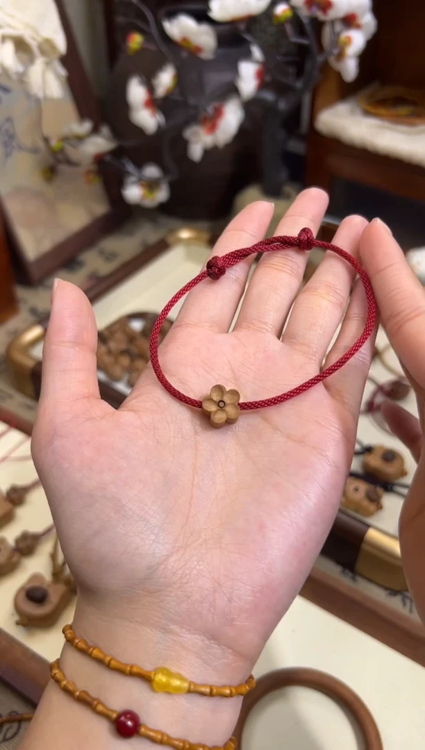 手串桃核【桃缘行】红绳「桃花」桃木桃核辟、挡、驱、护 红绳可调节