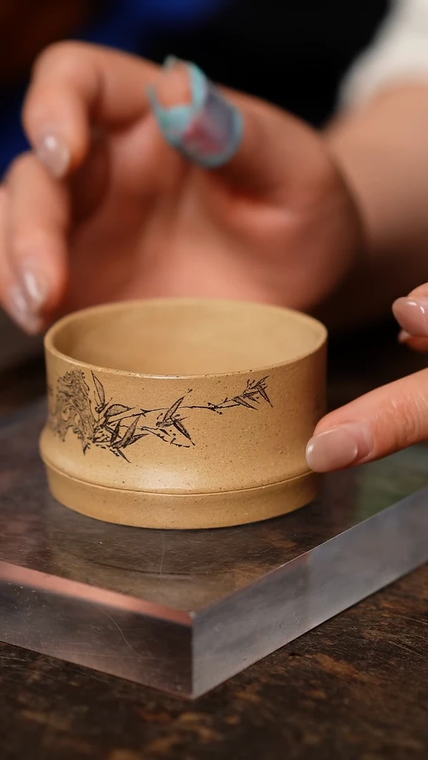 茶杯紫砂御风堂 圆竹杯