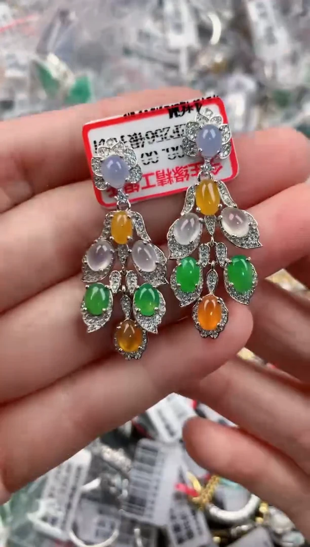 银S925镶嵌戒指翡翠999           8