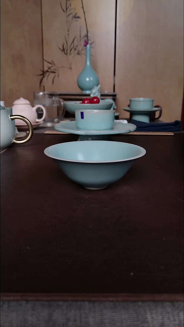 摆件瓷汝窑斗笠盏