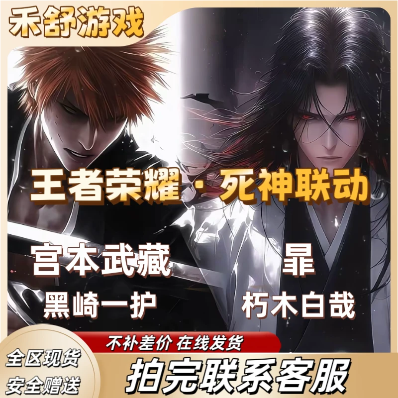 王者荣耀宫本黑崎一护扉朽木白哉貂蝉馥梦繁华珍品传说无双皮肤