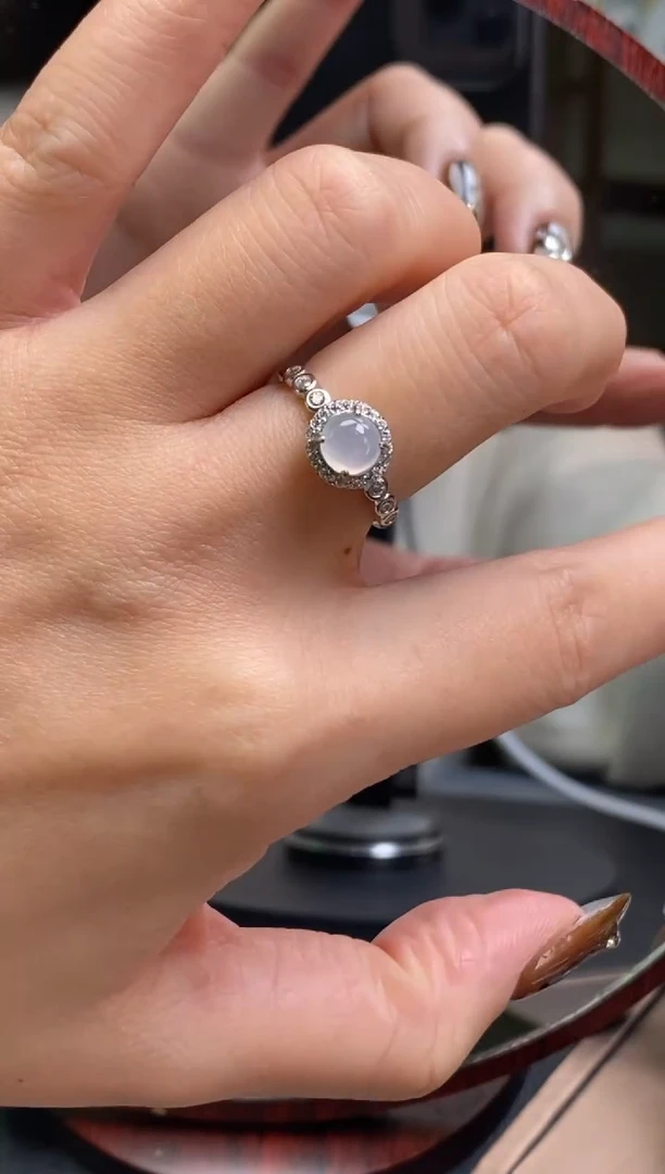 颈饰银S925镶嵌翡翠净货16171