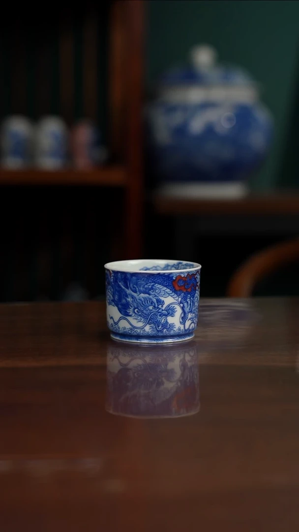 自成堂柴窑 龙杯