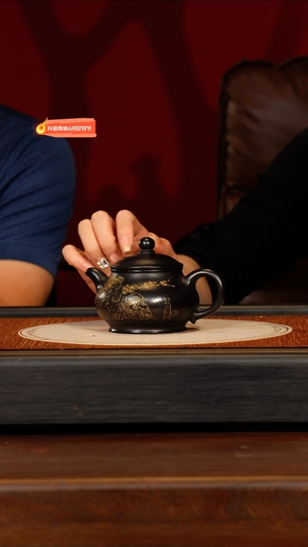 茶壶紫砂宜兴紫砂CLQ 高黑料 潘壶