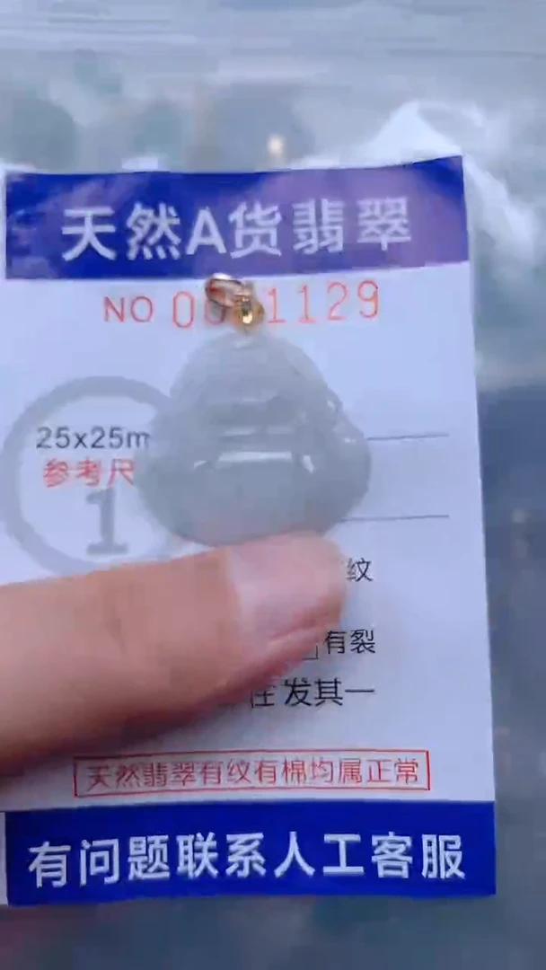 翡翠未镶嵌吊坠(不含链)1