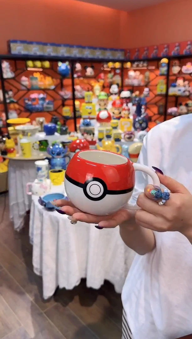 瓷片@@神奇宝贝3D精灵球陶瓷水杯