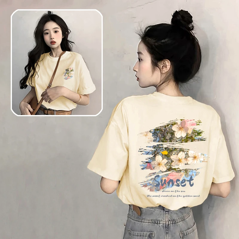 NASA联名潮牌短袖t恤男女2025夏季高级感青少年休闲百搭纯棉半袖