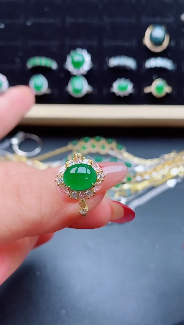 【闪购商品】翡翠戒指银S925镶嵌21321321