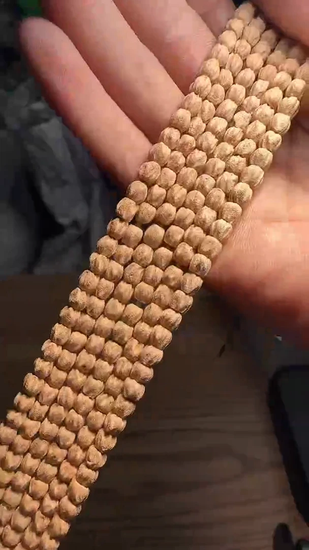 金刚菩提手串Bxz热振深坑鬼脸柏香籽顺纹多楞高桩直切