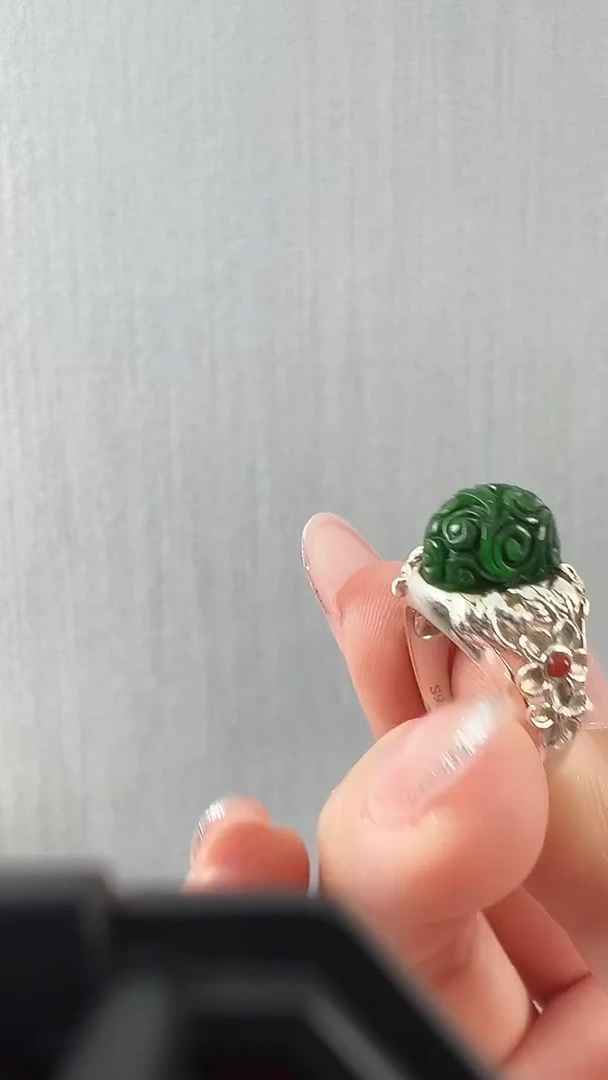 颈饰未镶嵌翡翠戒指