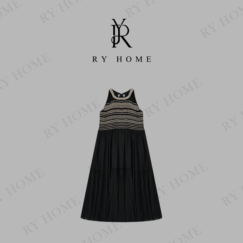 【容雨RYHOME】100植物纤维“为夏而生”法式贴边绣连衣裙251L1352