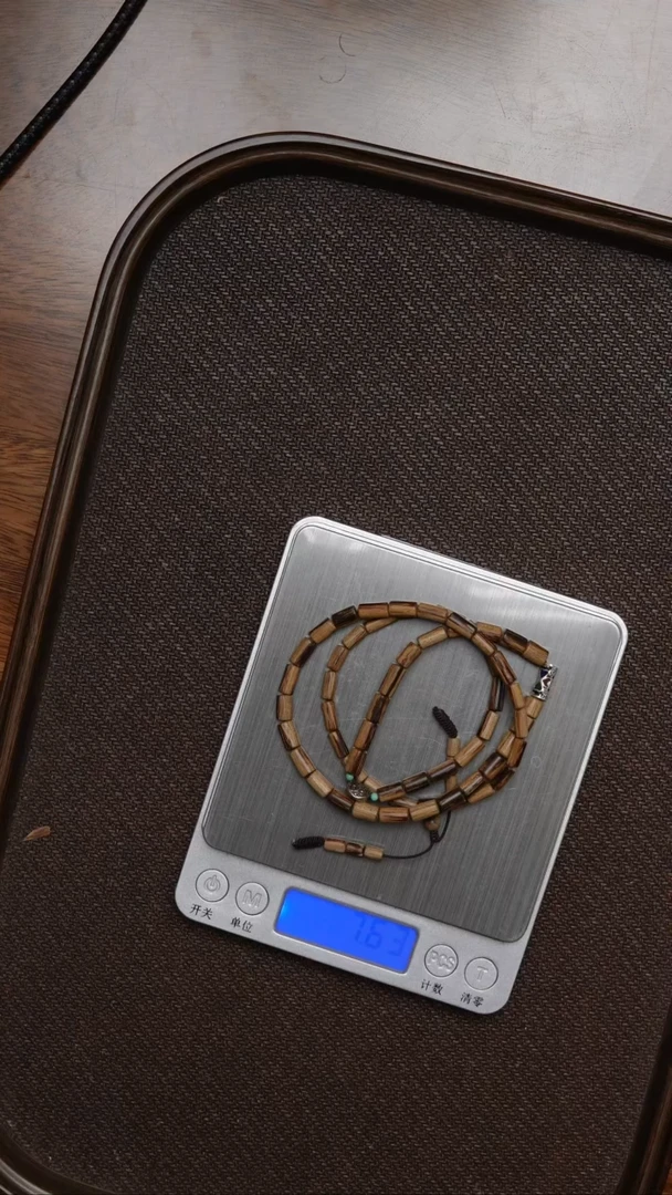 沉香手串达拉干九分沉桶珠7.6克女士款