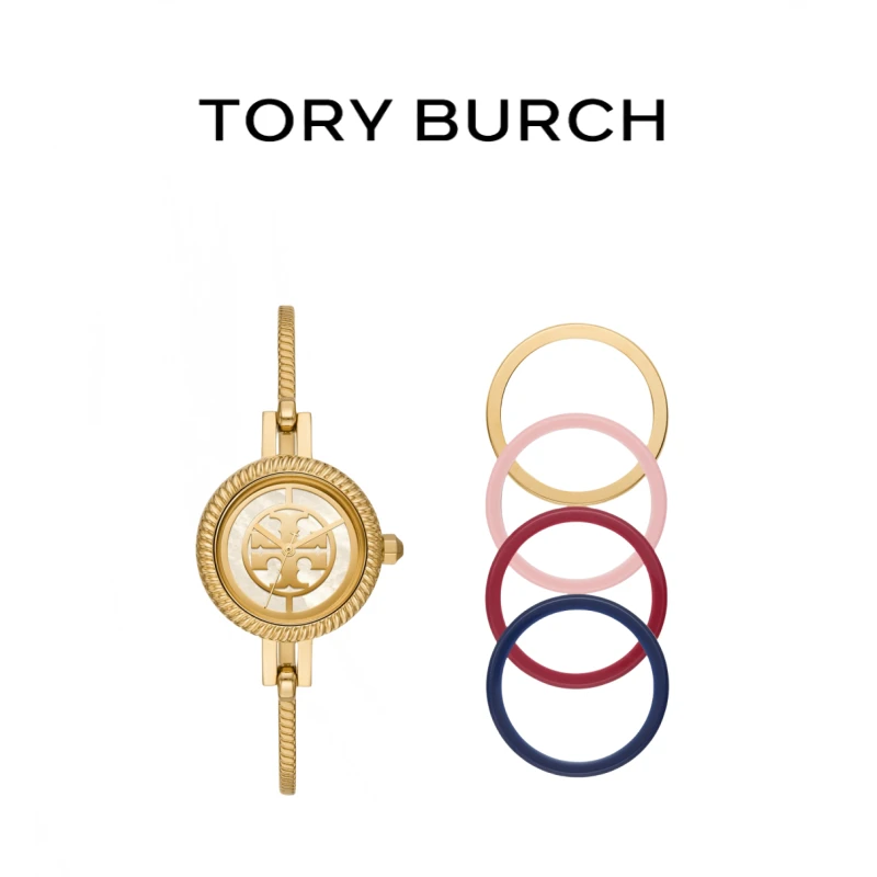 Tory Burch汤丽柏琦轻奢镶钻首饰经典女款金色腕表TBW4029Reva