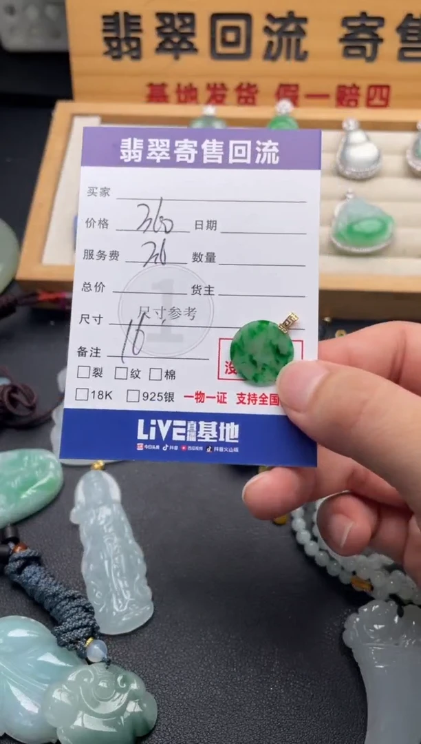 颈饰18K金镶嵌翡翠10146996