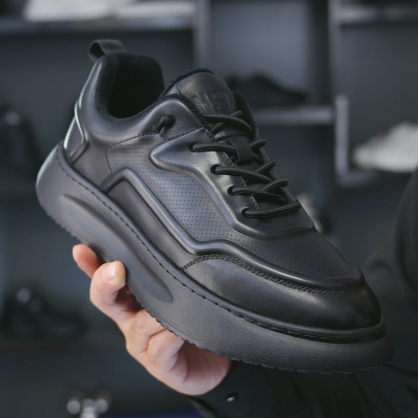 3013冬季新款休闲皮鞋增高男鞋时尚百搭潮流男士韩版厚底