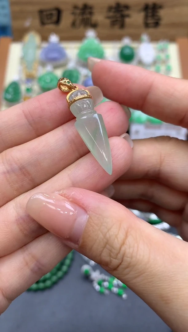 【闪购商品】翡翠颈饰18K金镶嵌62-中国好珍宝