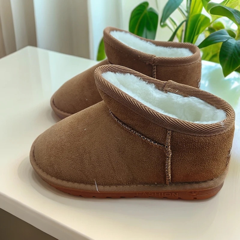 【小芭专属】008冬季雪地靴加绒男女宝儿童软底防滑保暖