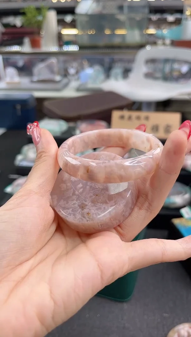 未镶嵌手镯石英质玉瑾圈口（赠品镯心）