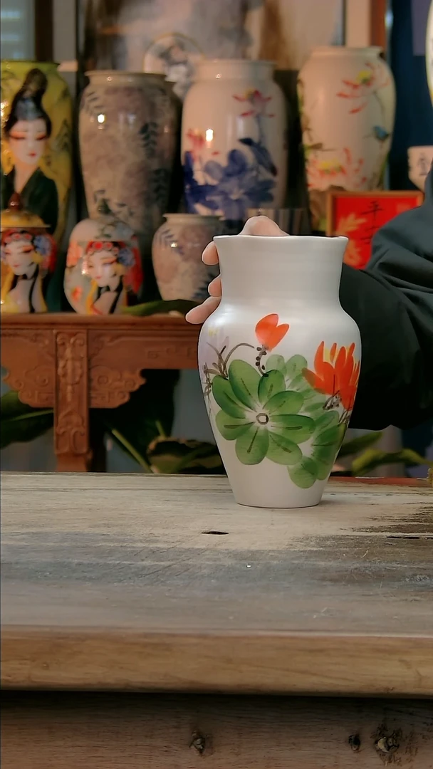 【闪购商品】瓷片景德镇纯手工釉下彩精品花瓶