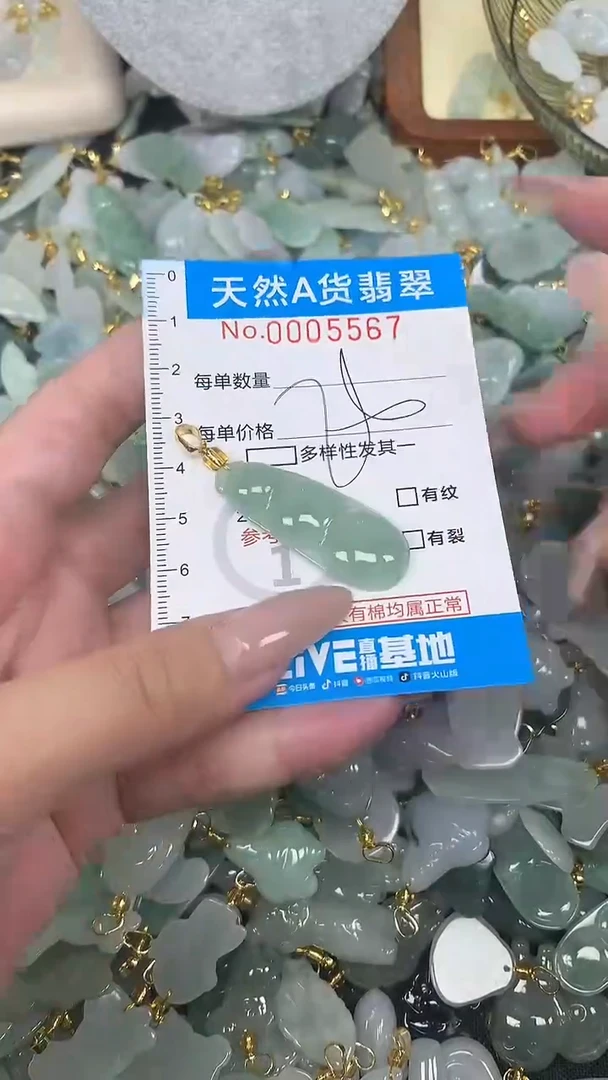 翡翠未镶嵌颈饰净货挂件-5567