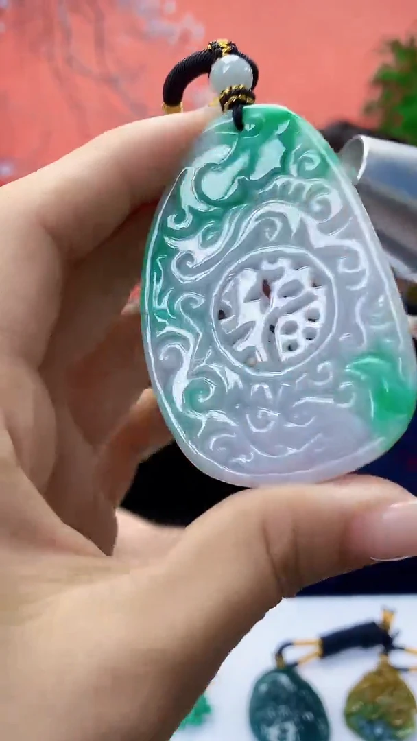 未镶嵌定制翡翠5060ty-毛货挂件109