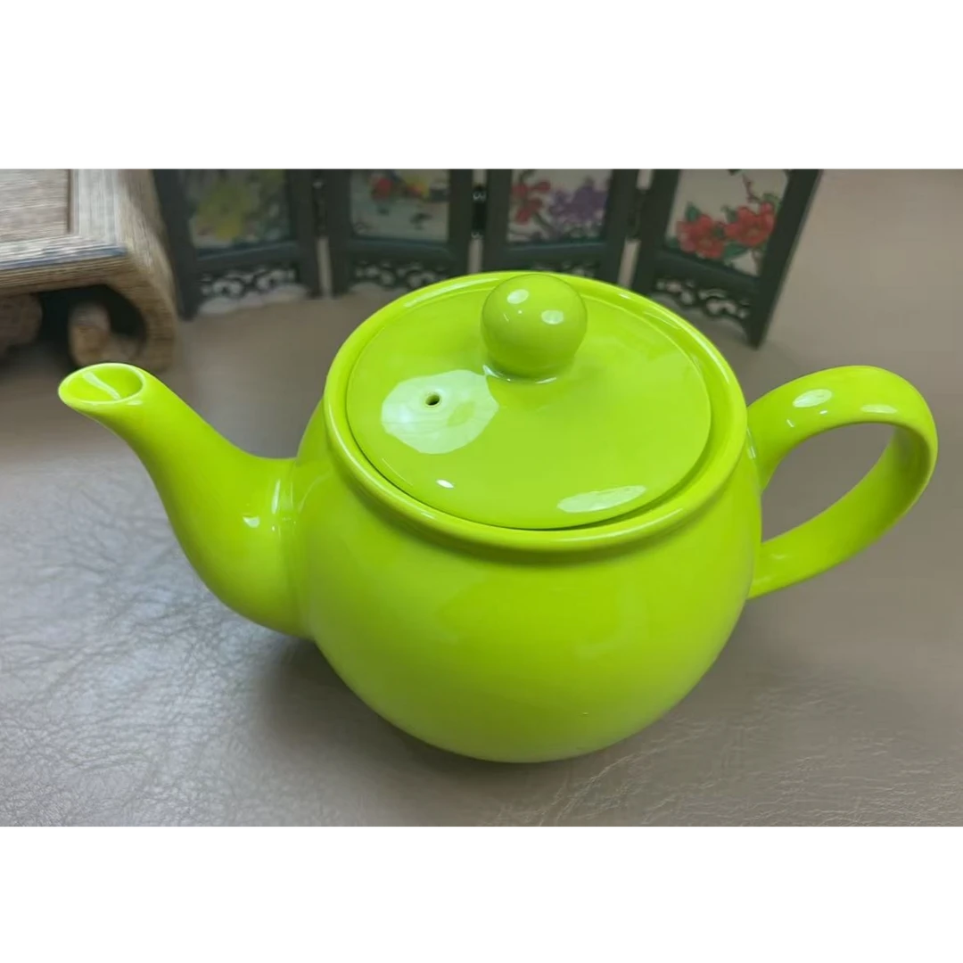 陶瓷泡茶壶大号家用餐厅騒绿包单壶大容量手持-A108