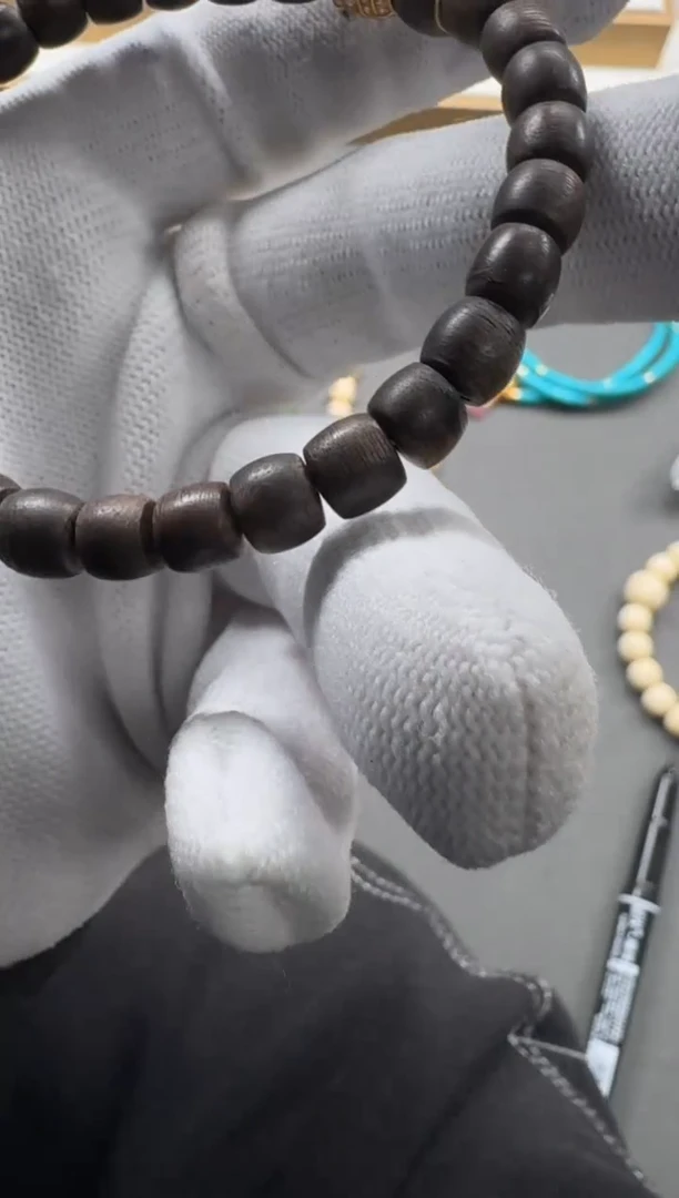 【闪购商品】非洲紫檀（红花梨）手串18K金镶嵌手串手串