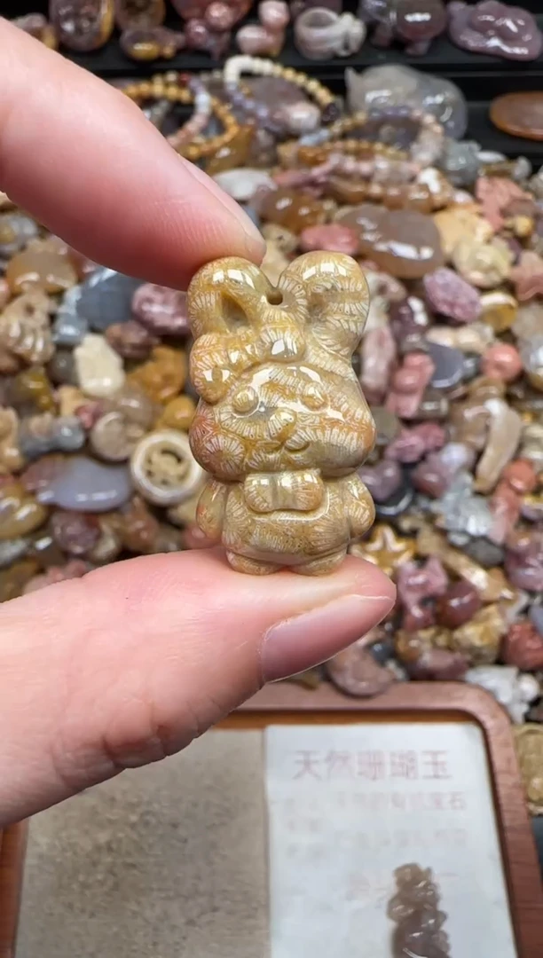 颈饰未镶嵌硅化珊瑚（珊瑚玉）141