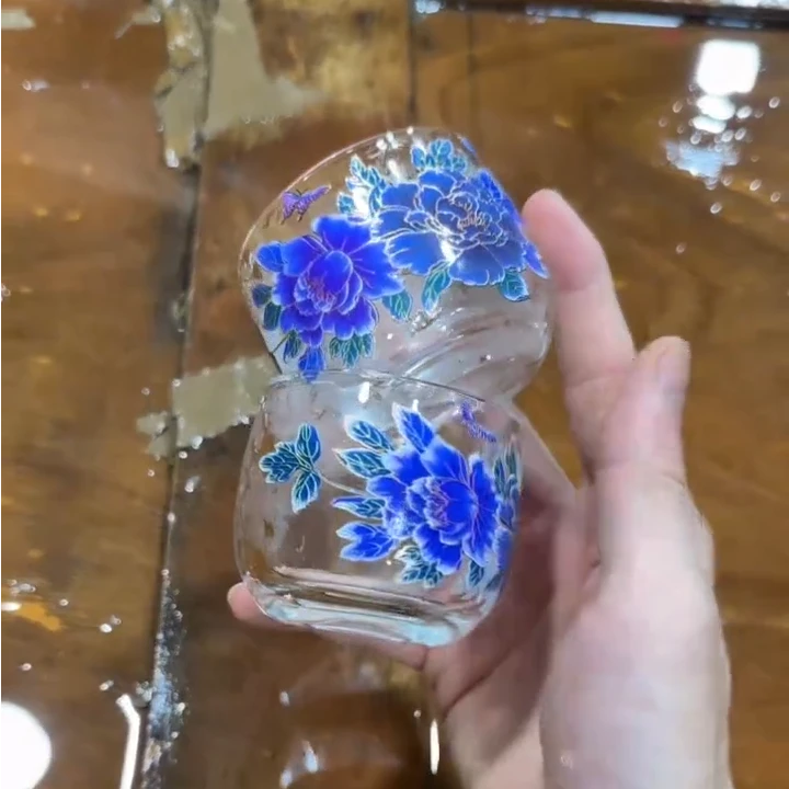 【闪购商品】国色天香牡丹遇热变色对杯