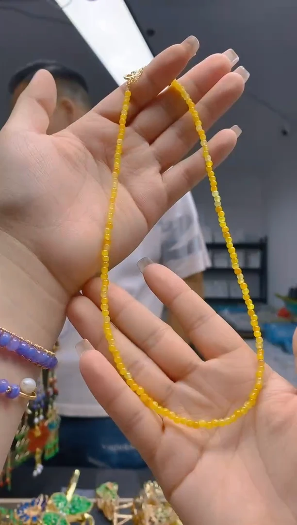 【闪购商品】翡翠耳饰合金163翡翠锁骨链