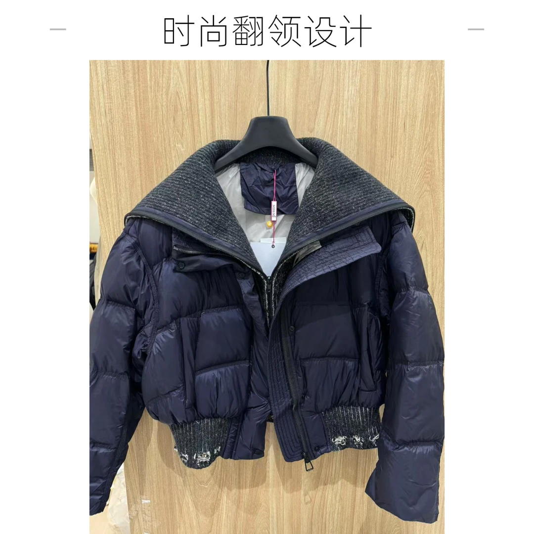 [甜豆.SWEET ] 欧货大披肩豆腐块羽绒服