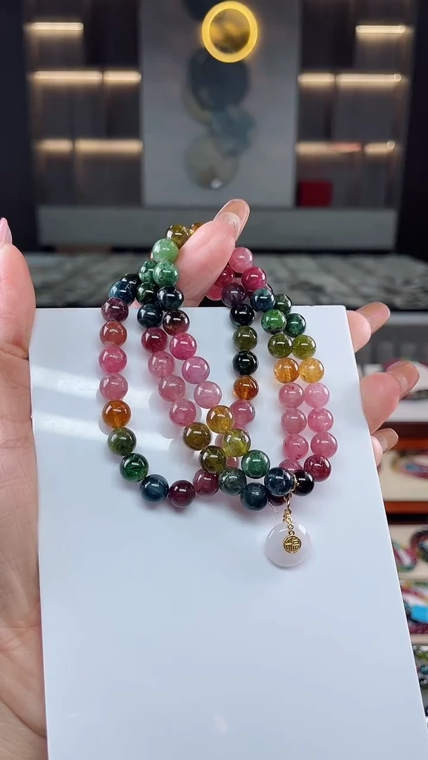 三圈手串未镶嵌碧玺（多样性发一条）T