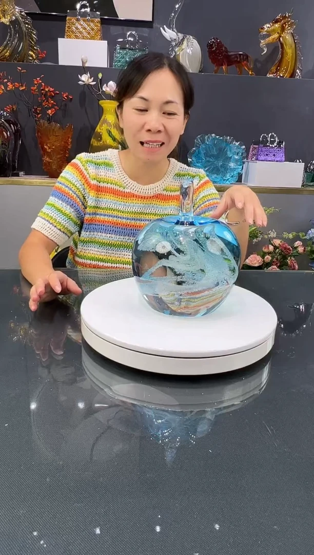 琉璃水晶琉璃摆件1个