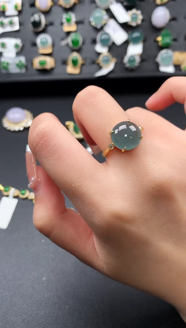 【闪购商品】翡翠戒指银S925镶嵌5214124