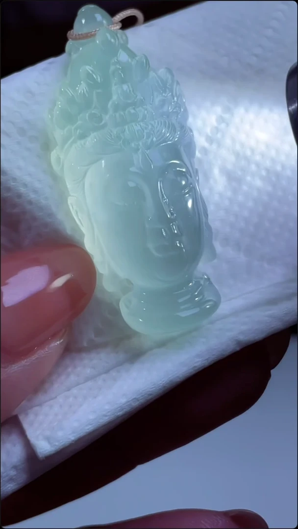 定制翡翠未镶嵌观音首