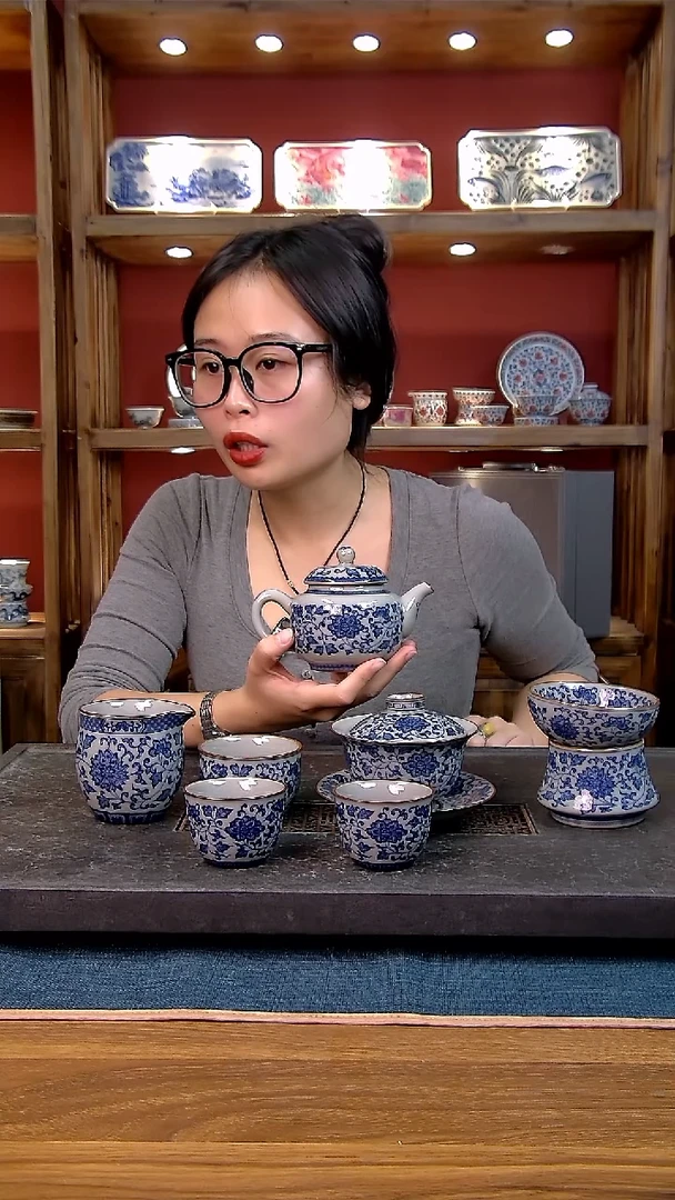 简装家用款7件套 老陶泥开片纹陶瓷茶具