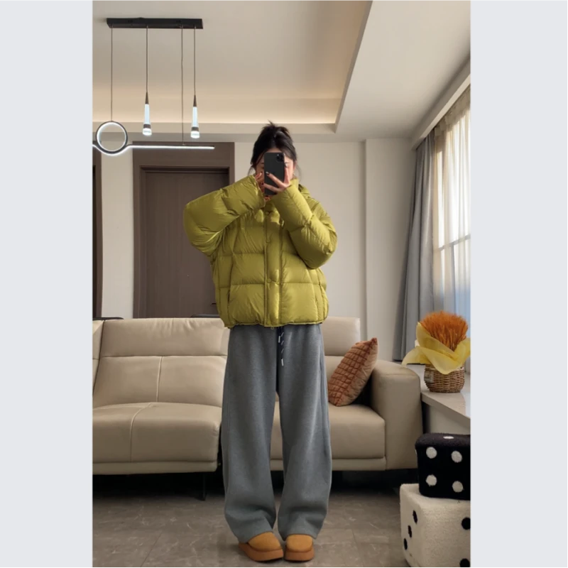 2025新95鹅绒服肯豆拼色羽绒服6116