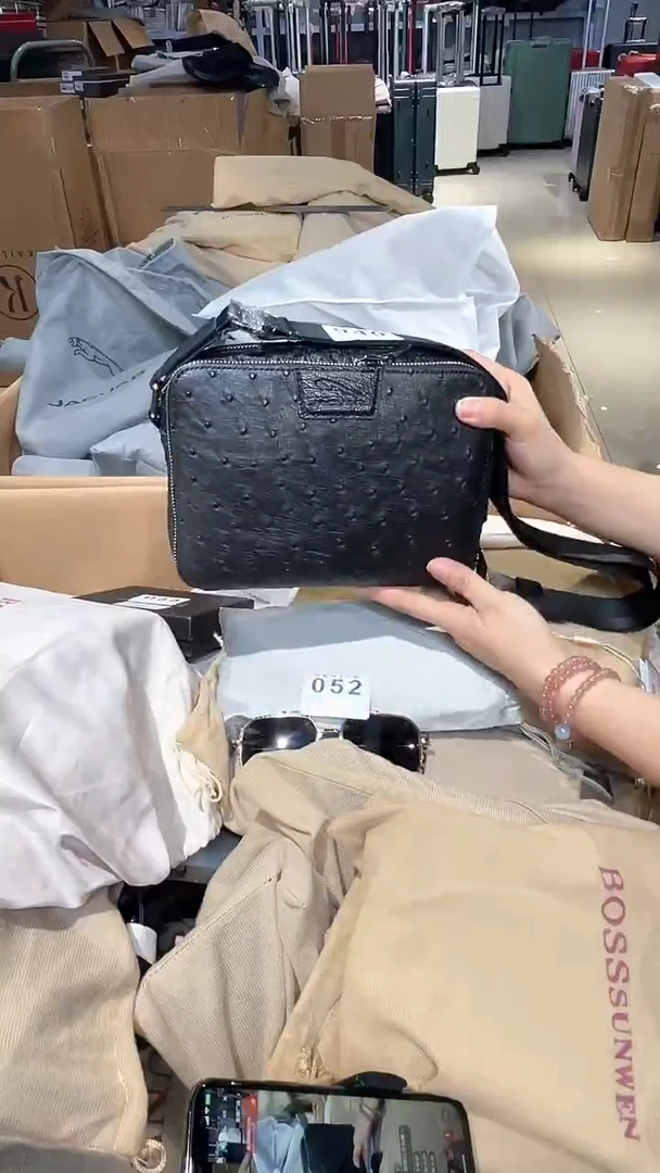 鸵鸟皮（革）韩爵绅士包包皮具063