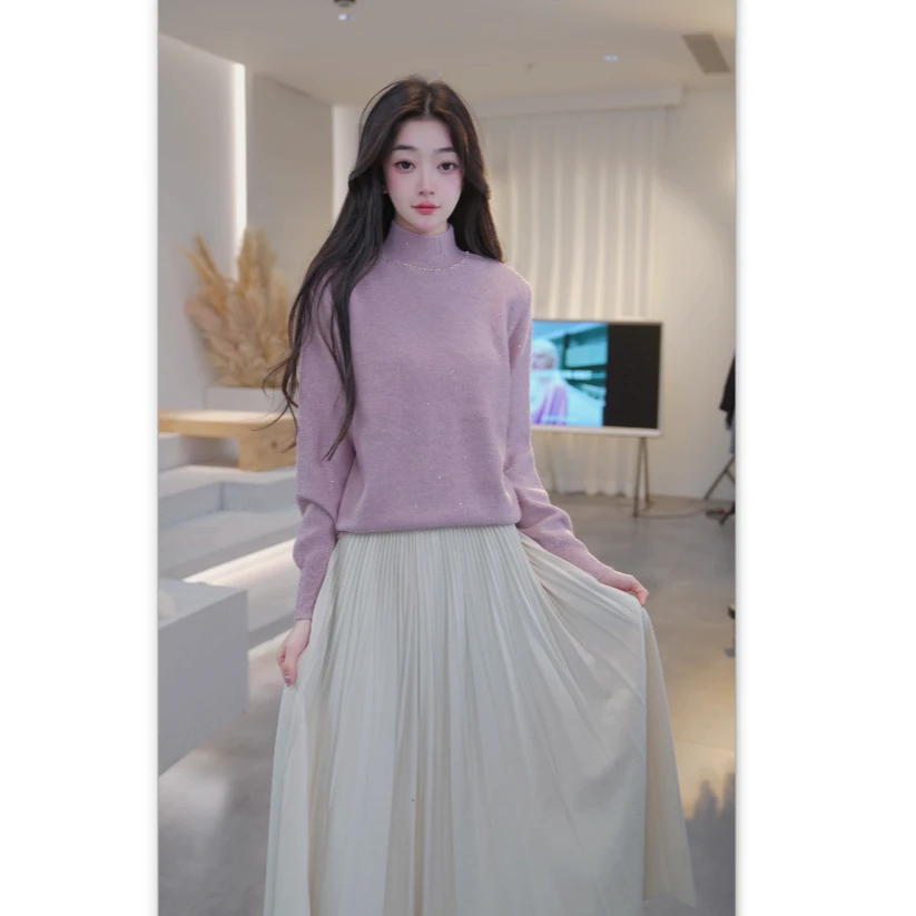 Basic House/百家好新款百搭减龄针织衫  B1405B55462