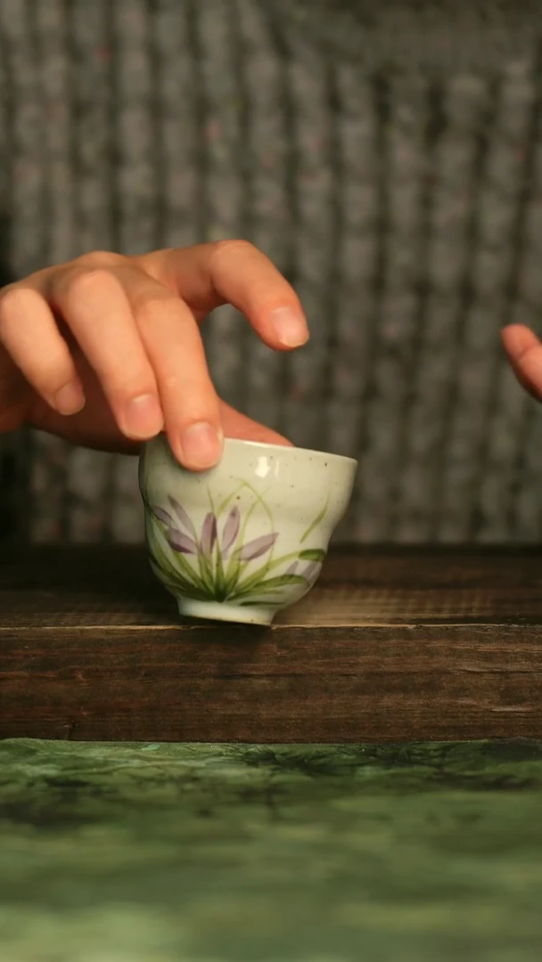 陶瓷青诗集手工手绘瓷器