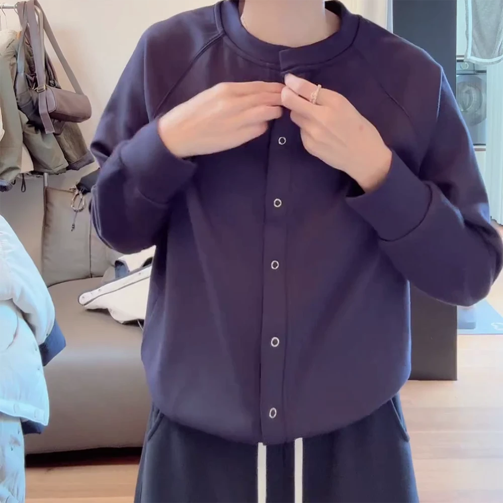 2025空气层简约棒球服卫衣外套秋季新款时尚百搭休闲女士C6340