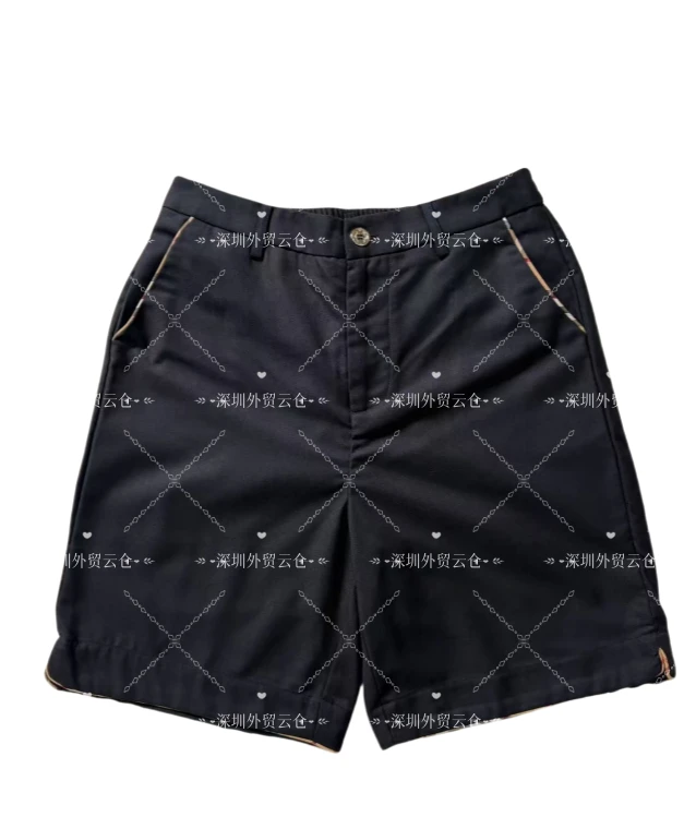 透气短裤百搭西装直筒复古休闲裤潮流-7936-A82