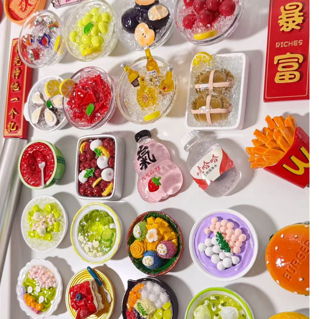 （自选）食玩创意甜品冰箱磁性贴树脂