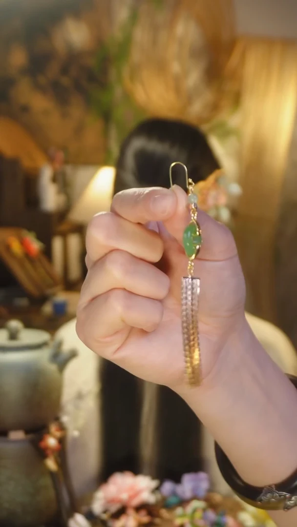 木新款平安扣耳环一对儿