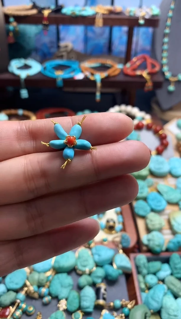 未镶嵌绿松石挂件配件