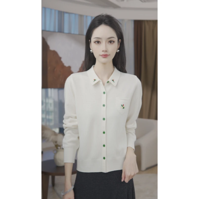 zhaojun/兆君绵羊毛针织外套早秋洋气上衣女开衫ZSTHFF1382