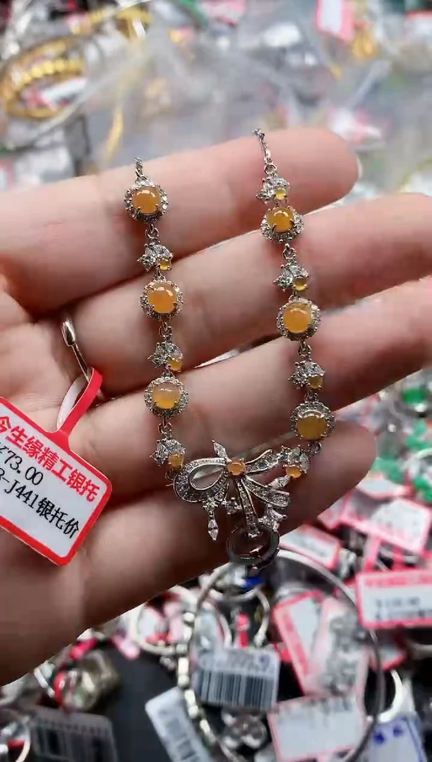 银S925镶嵌戒指翡翠天然A货缅甸翡翠
